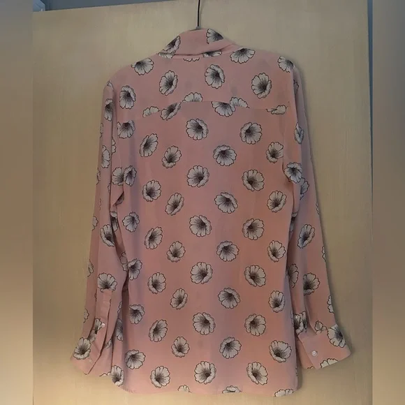Ann Taylor Pink Floral Button Down Shirt - Picture 4 of 7